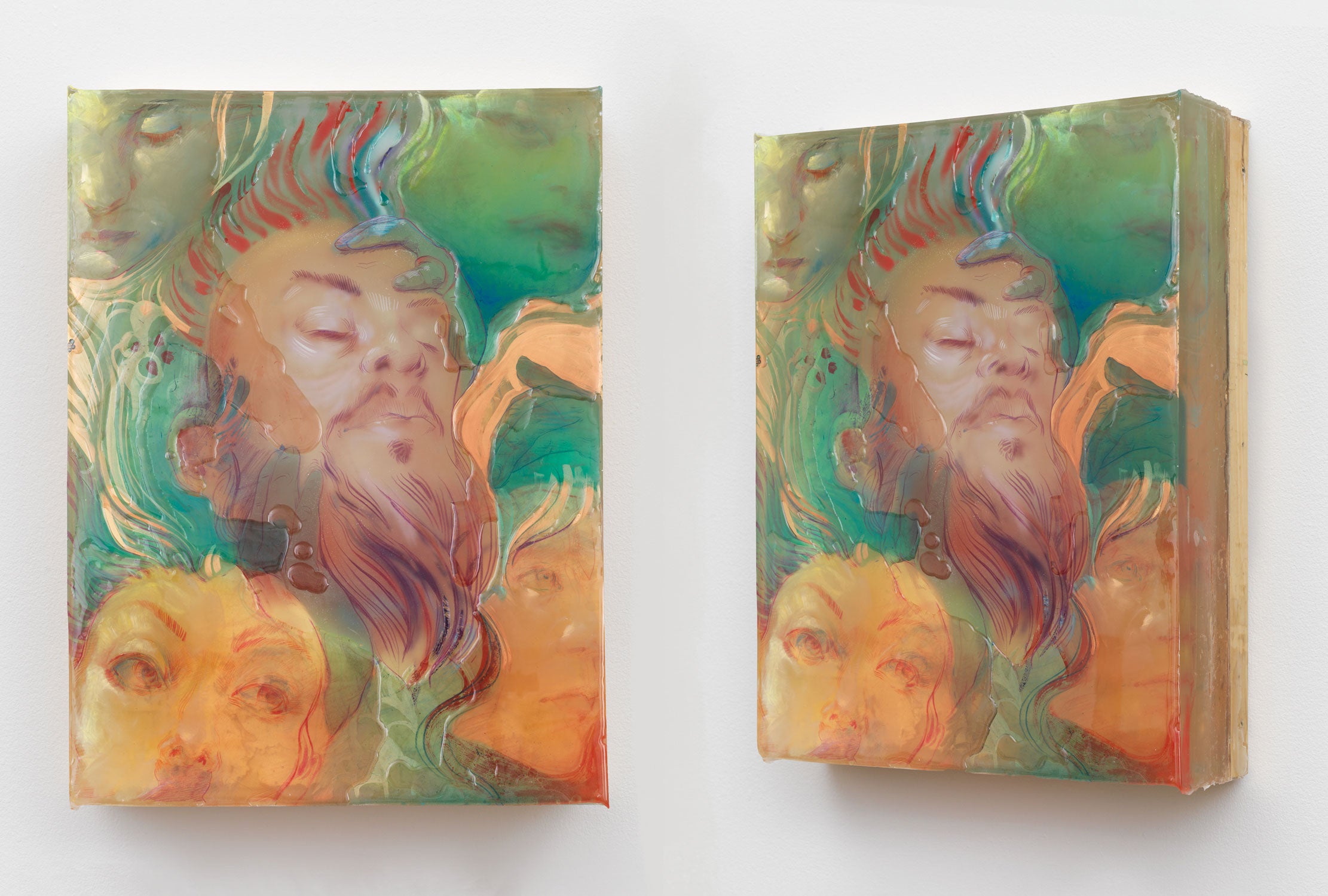 Marc Scheff American Dream Mixed Media Layered Resin Painting