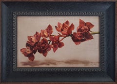 „Cymbidium-Orchideen II“ – Realistisches Stillleben in Öl, 2020
