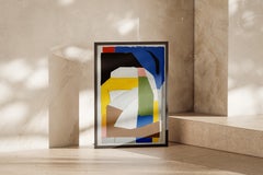 Campo di colore, Composizione cubista in toni primari, Corpo umano astratto, Carta