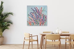 Caribbean Corals, Naturalistic Painting on Canvas, Biomorphic Art, Branches