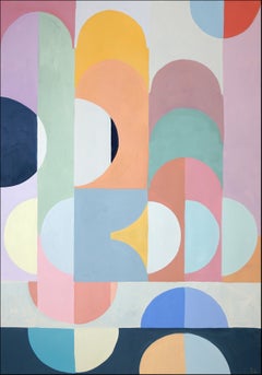Gocce Art Déco, Tonalità vivaci, Geometria Bauhaus, Cerchi e forme, Carta 2026