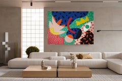 Abstract Fiesta X,  Design giocoso, forme urbane, tele da pittura contemporanea