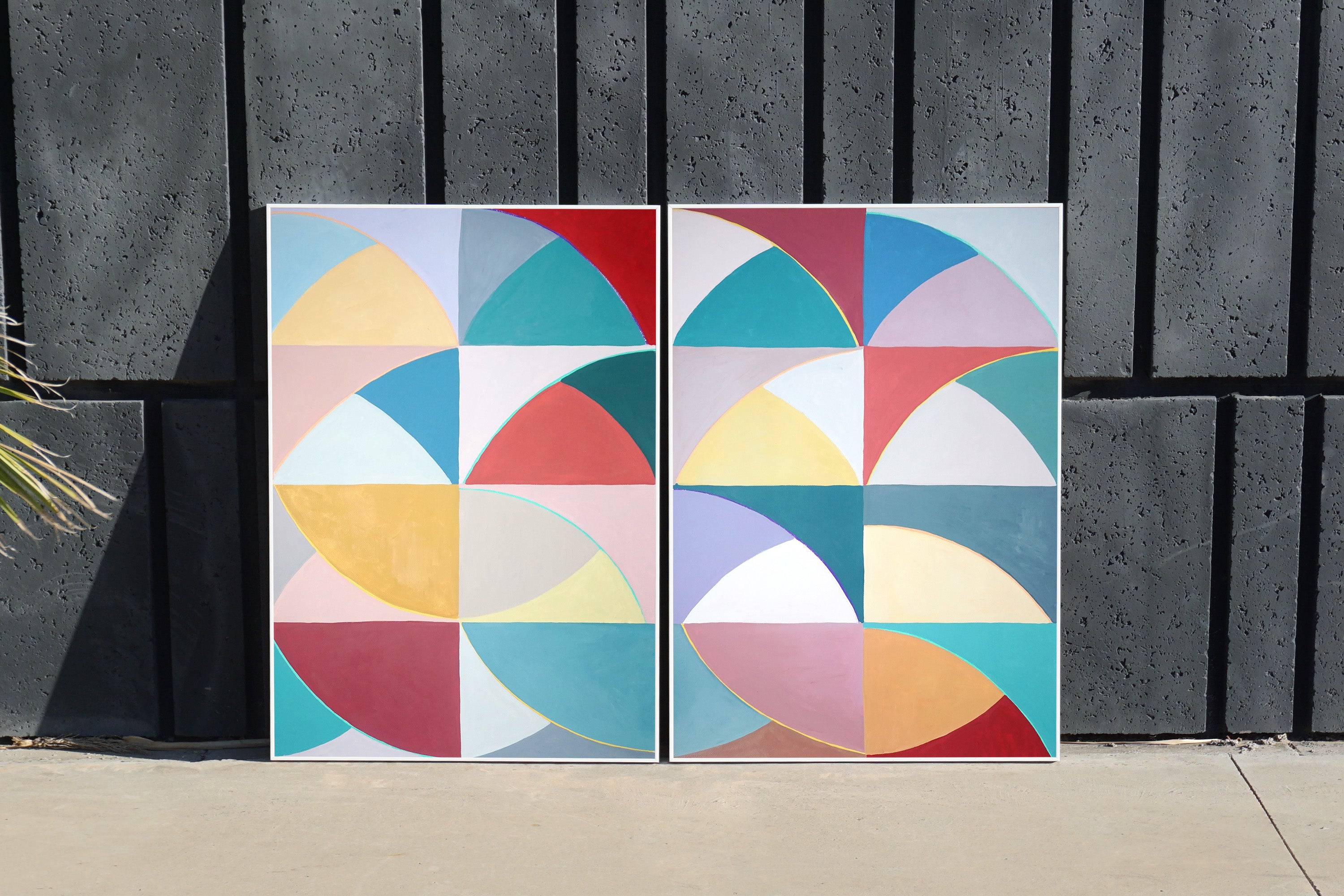 Natalia Roman - Deco Flora Matrix, Modern Arches, Bauhaus Diptych ...