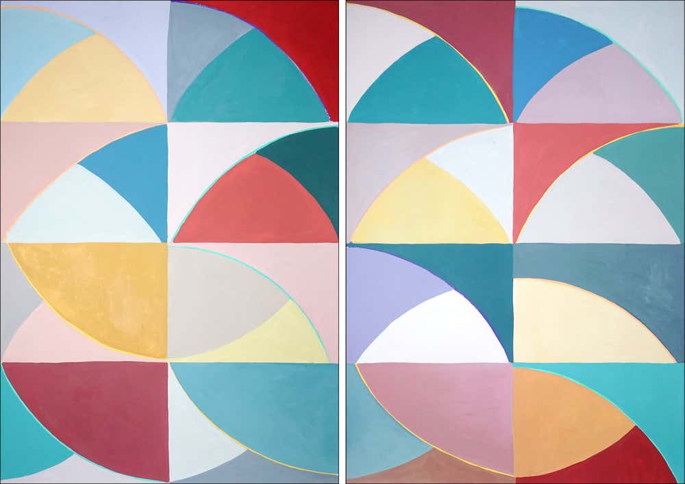 Matrics Pattern Natalia Roman - Deco Flora Matrix, Modern Arches, Bauhaus Diptych ...