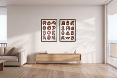 Terra Cotta Forms, Geometric Hieroglyphs, Paleo Tools, Modern Diptych, Icons