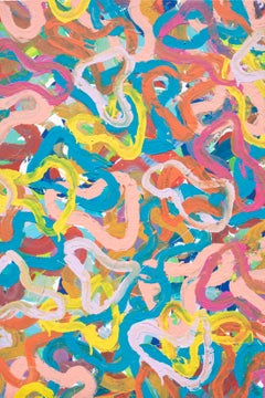 Live Sea, Colorful Seascape, School of Fish Patterns, Acrylic Paint on Canvas