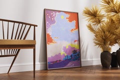 Vital Equinox, Impressionist Landscape, Violet and Red Sky, Surreal Sunset, 2026