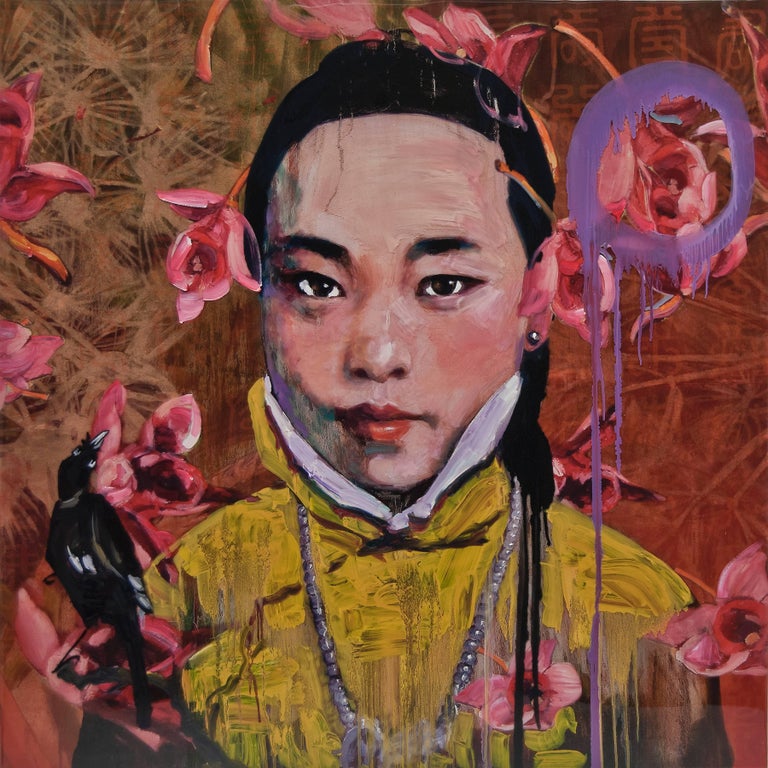 Hung Liu - Duohua: Falling Flowers For Sale at 1stdibs