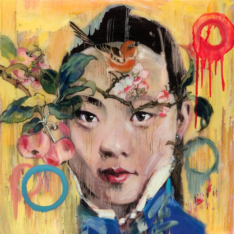 Hung Liu - Apple Edition, Mixed Media For Sale at 1stdibs