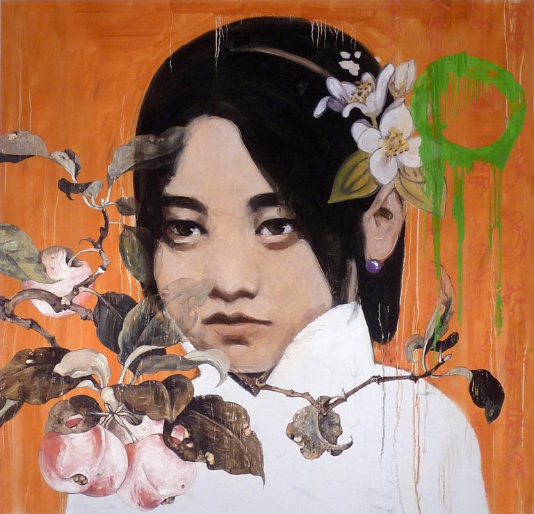 Hung Liu - Autumn (Calendar Girl) For Sale at 1stDibs