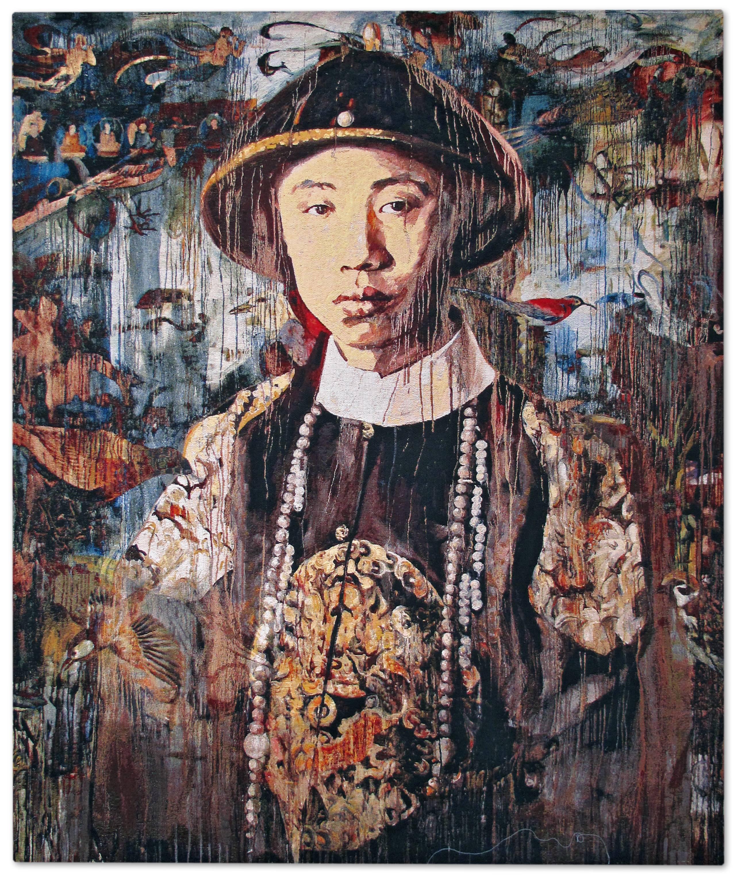 Hung Liu Figurative Print - Last Emperor