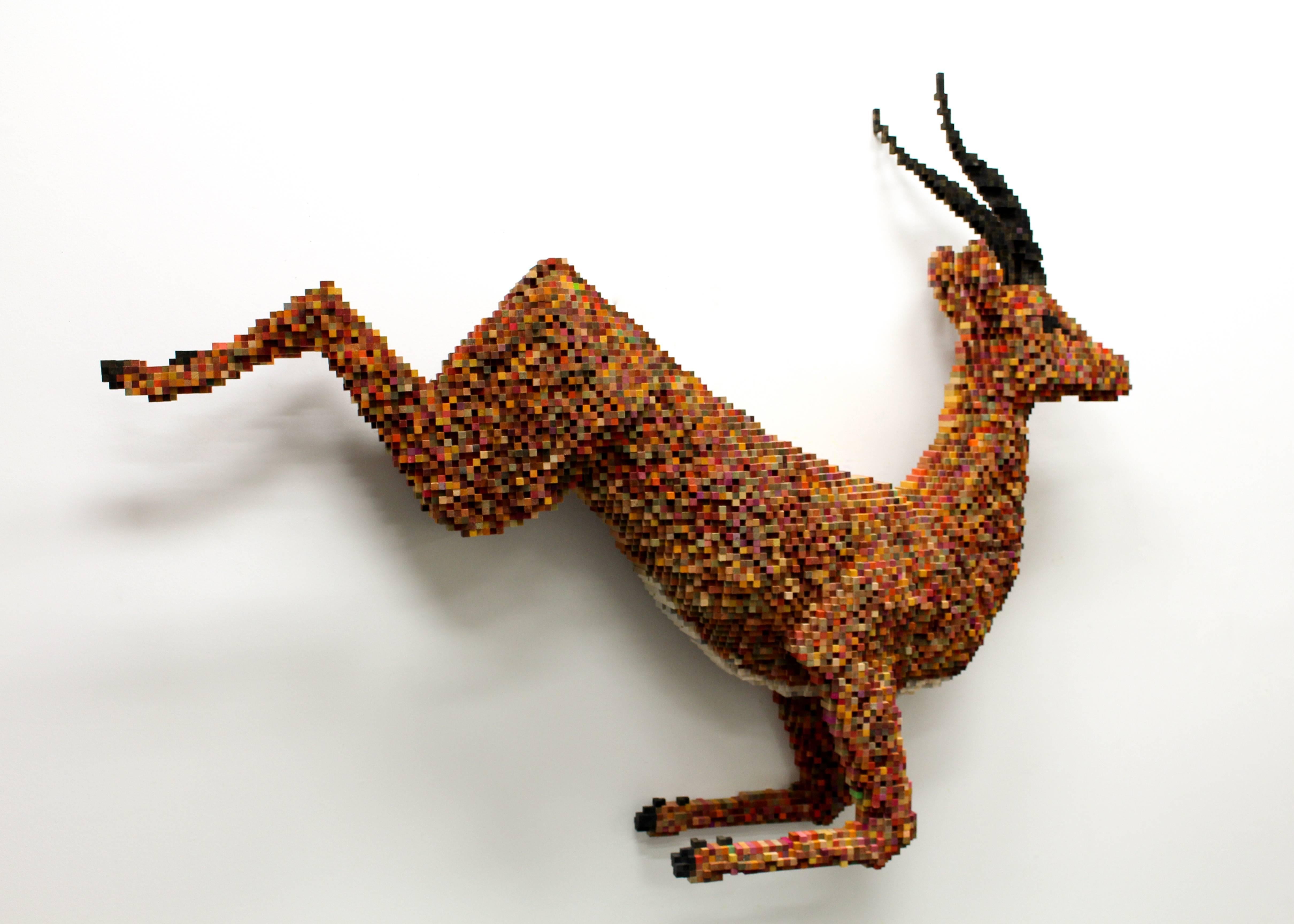 Shawn Smith Figurative Sculpture - Pronking Impala