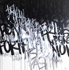 Black and white artwork, contemporary art, grafitti art