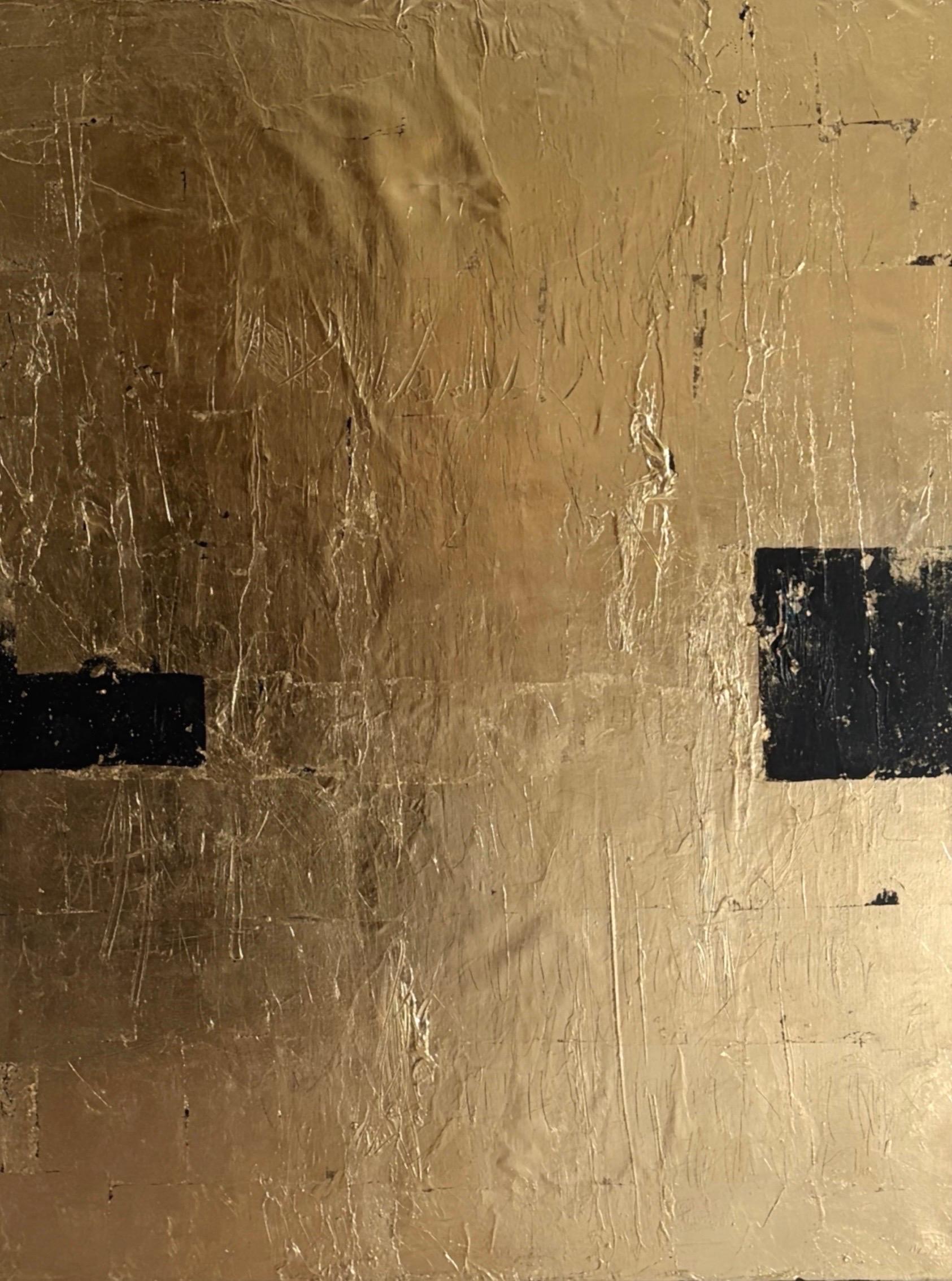 Gold Leaf Paintings, Abstract Gold Painting, Abstract gold leaf, Asar II