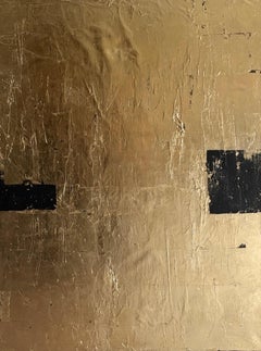 Gold Leaf Painting, Abstract Gold Painting, Abstract gold leaf, Asar II