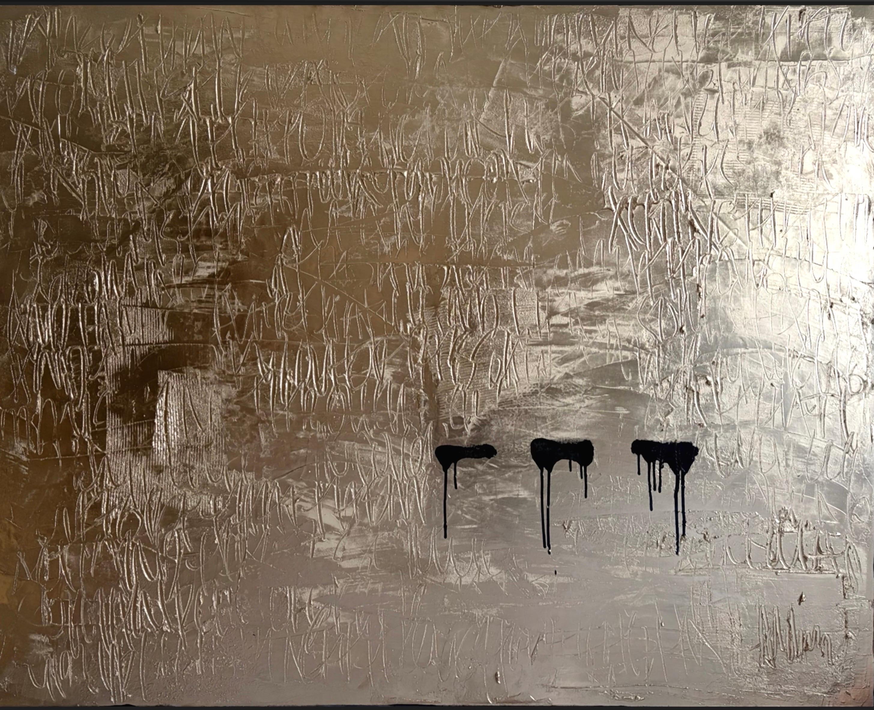 Gold Abstract Paintings, Gold Modern Art, Abstract Art-Grace 4024