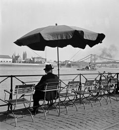 Vintage Man by the Rhine, Cologne, 1935, Printed Later