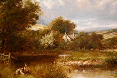 Ölgemälde von Joseph Thors „Eine ruhige Landschaftsansicht“