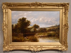 Ölgemälde von Joseph Thors „Eine ruhige Landschaftsansicht“