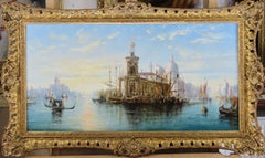 Coppia di dipinti a olio, “Il Canal Grande, Venezia” di Francis Moltino