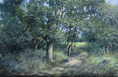 Peinture à l'huile, « À travers la prairie », de Clive Madgwick, R.B.A., U.A.