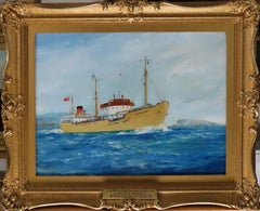 Oil Painting, "Alfred Everhard approaching Inverleith Rock" By Frank Henry Mason
