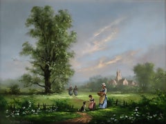 Oil Painting, "The Path Between the Villages" By Gudrun Sibbons