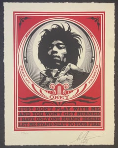 Jimi Hendrix "Fire" Letterpress Fine Art Print By Shepard Fairey, 2026