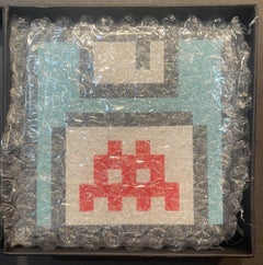 Serigrafía de Space Invader «FLOPPY DISK», artista urbano contemporáneo de Francia