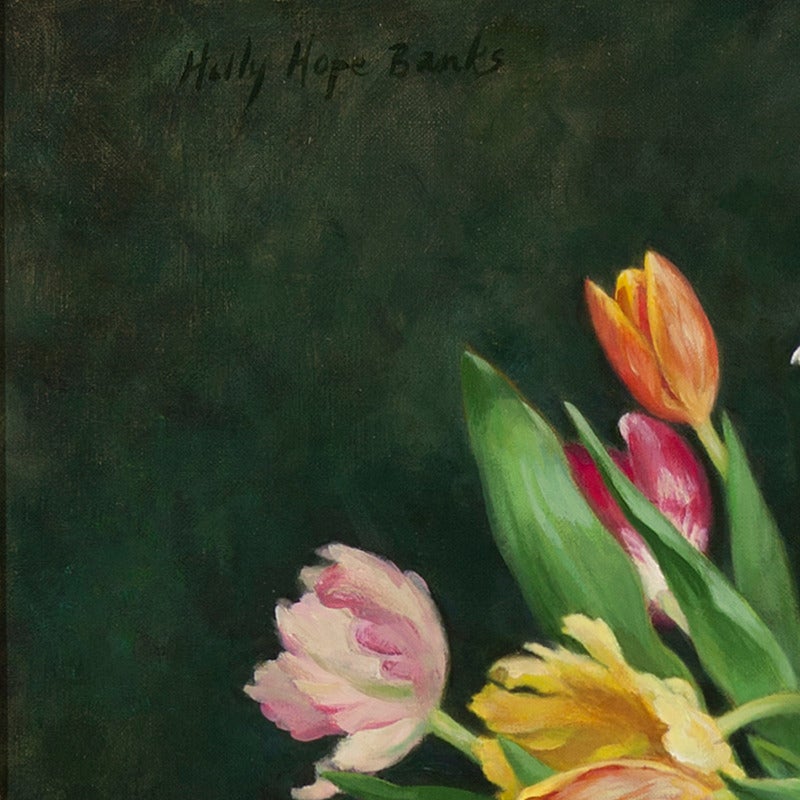 Tulips and Fruit - Painting by Holly Hope Banks