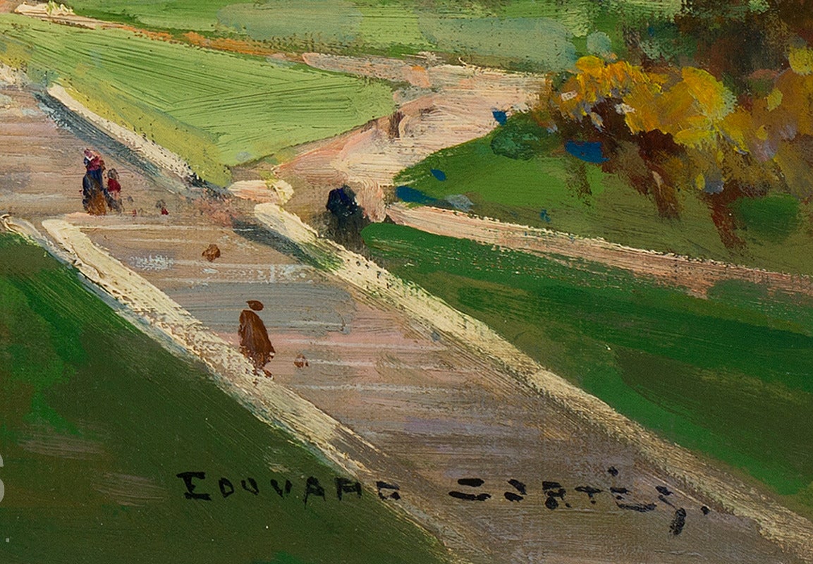 Sacre Coeur - Impressionist Painting by Édouard Leon Cortès