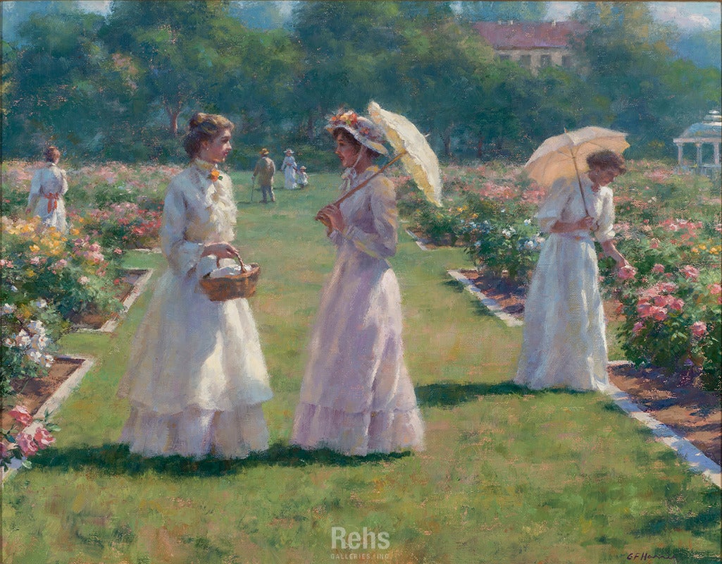 Gregory Frank Harris Landscape Painting - Summer Roses