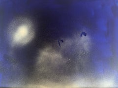 Imagine a Blue Cat..., Abstract Acrylic Painting, Framed, 21st Century