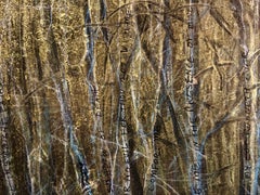 Psalm 23 abstract patterns, forest, birch tree, words of psalm