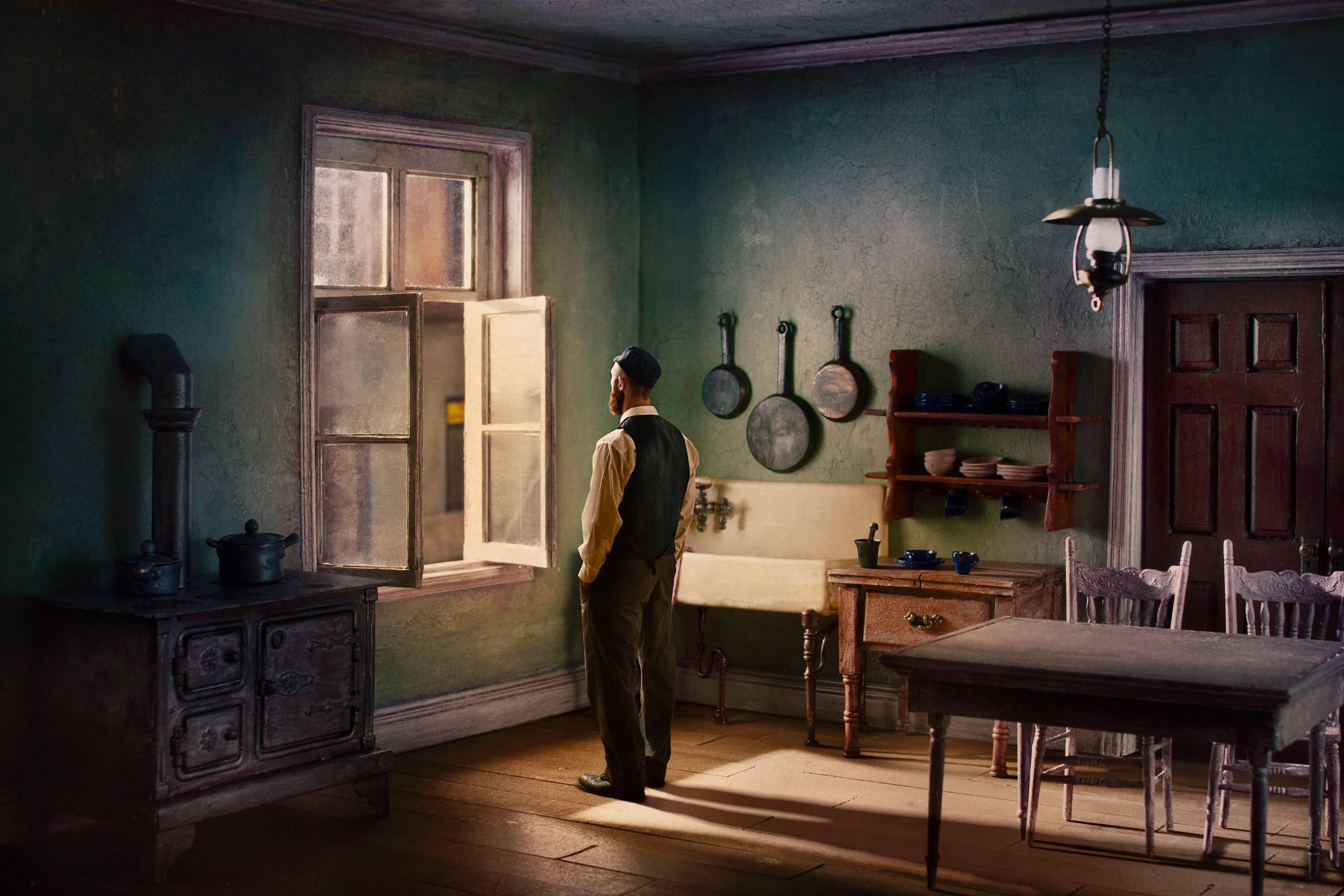 Richard Tuschman Color Photograph - The Tailor, limited edition photograph, signed, archival pigment ink 