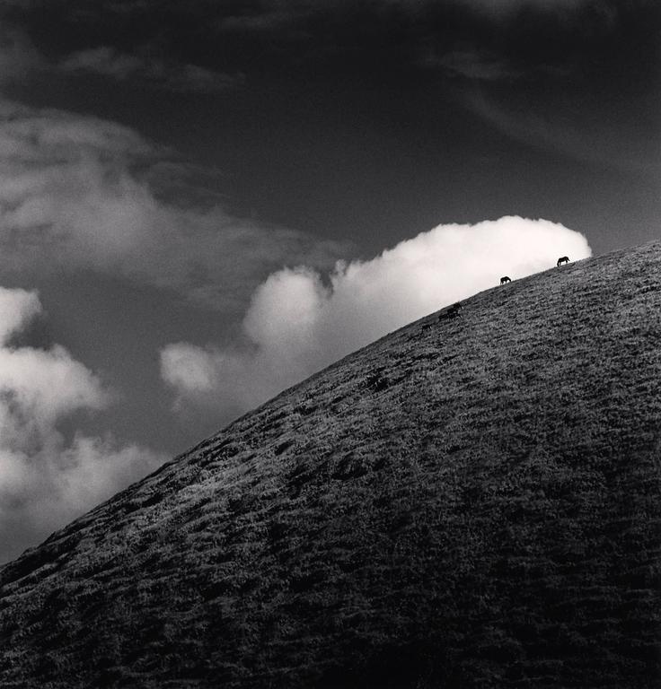 Michael Kenna Black and White Photograph - Seven Horses, Iti Maunga, Easter Island. 2001