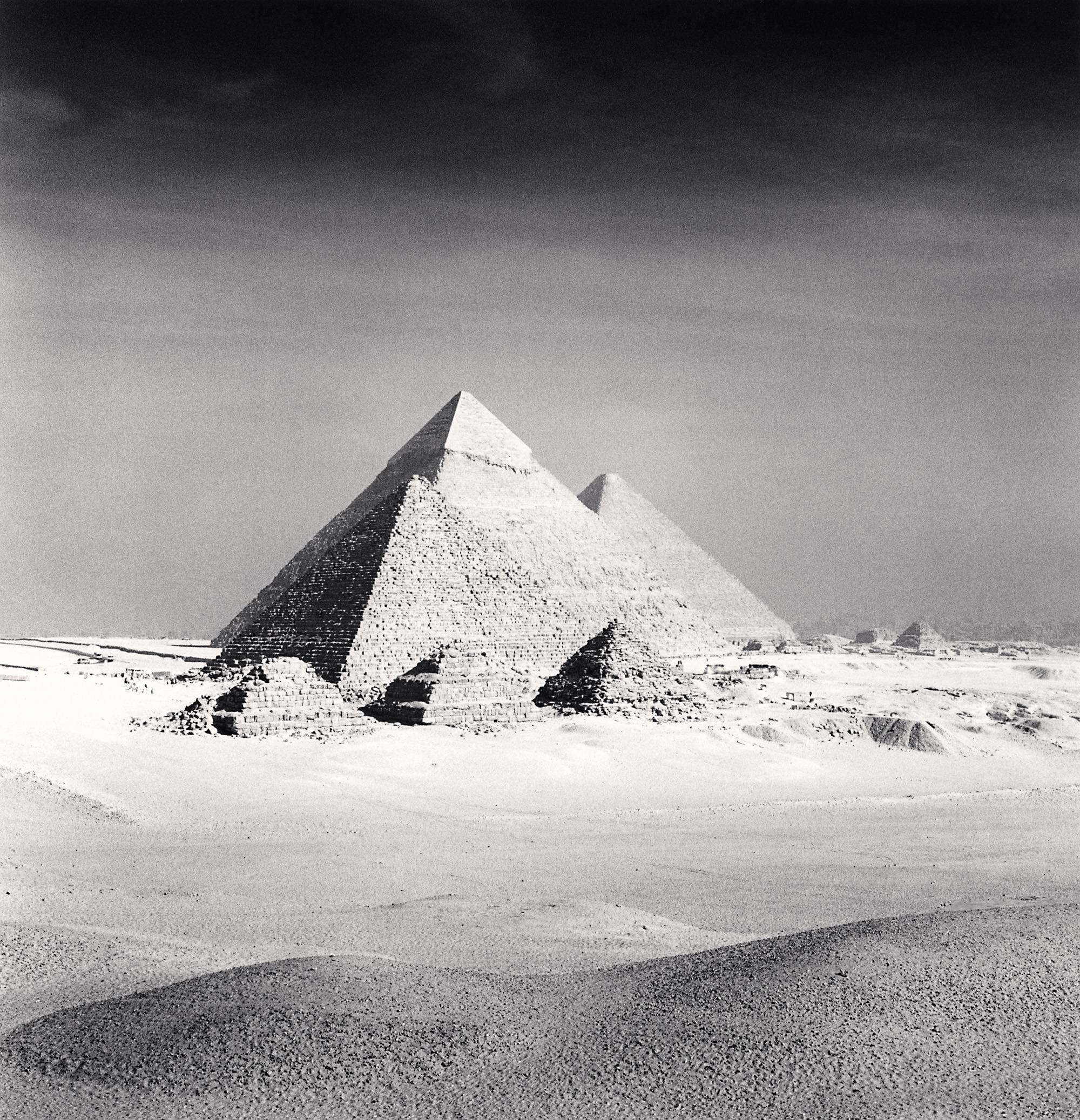 Michael Kenna Black and White Photograph - Giza Pyramids, Study 6, Cairo, 2009