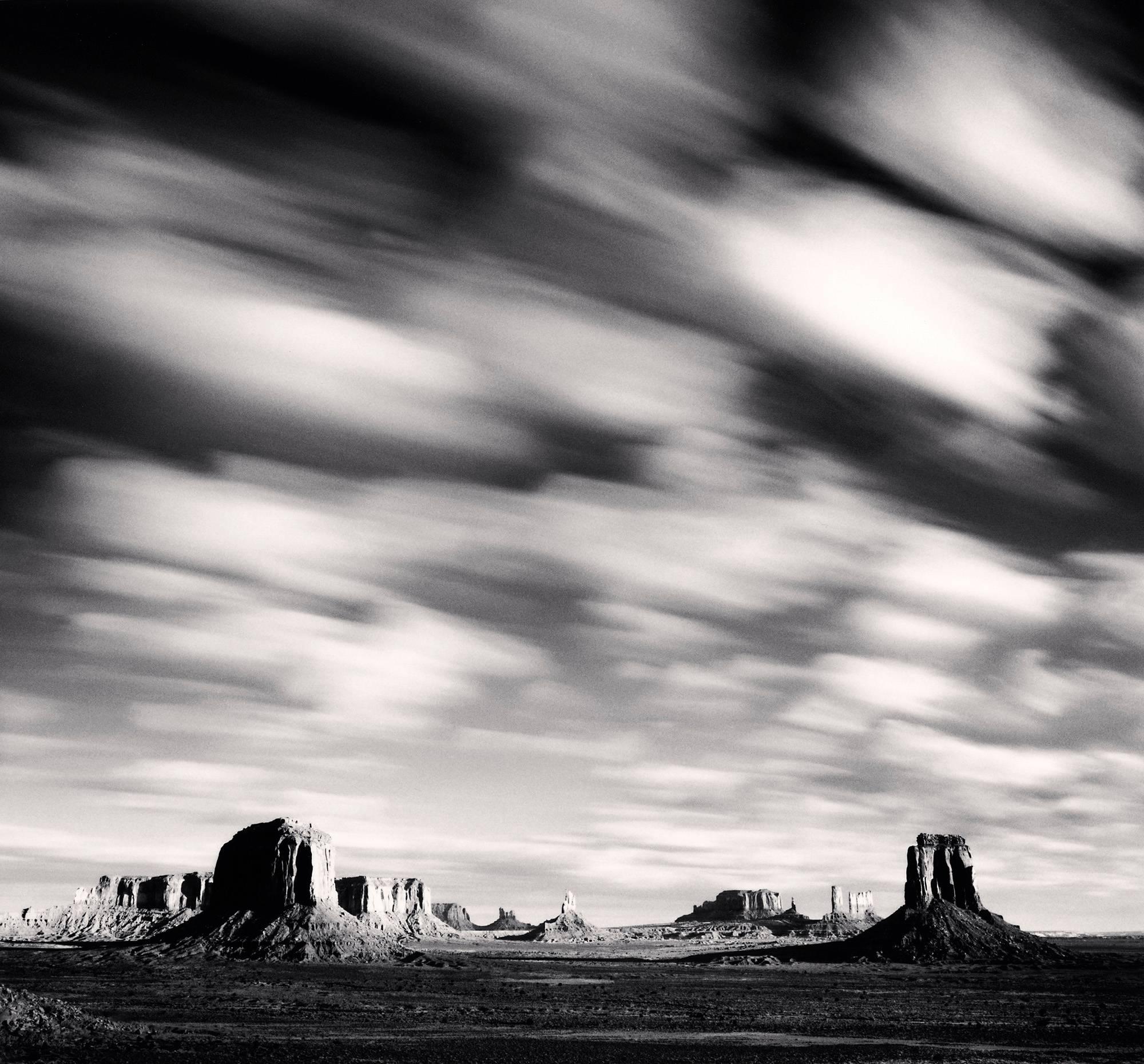 Michael Kenna Black and White Photograph - Morning Clouds, Monument Valley, Utah, 2005