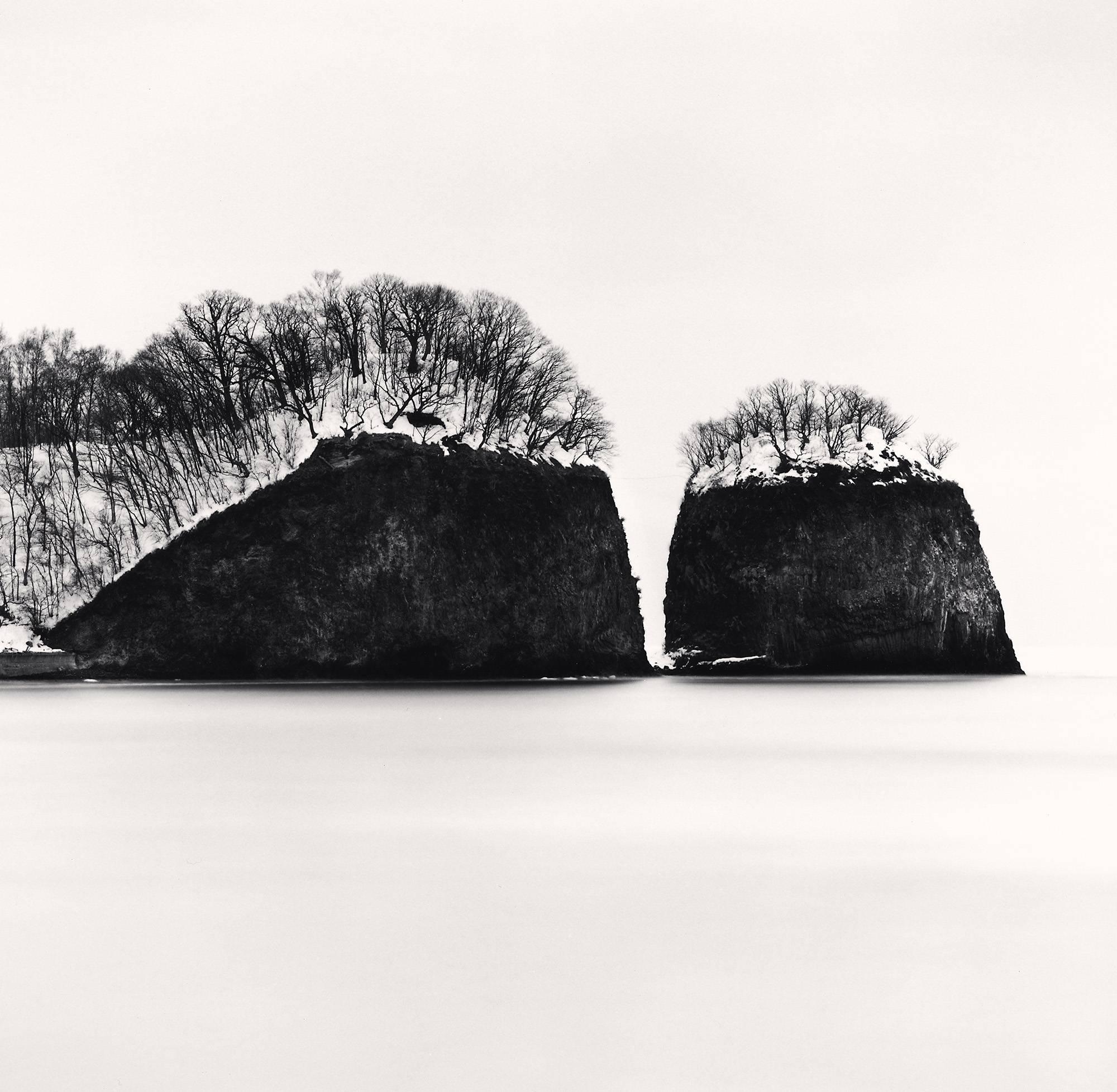 Michael Kenna Landscape Photograph - Futatsui Rocks, Study 1, Abashiri, Hokkaido, Japan