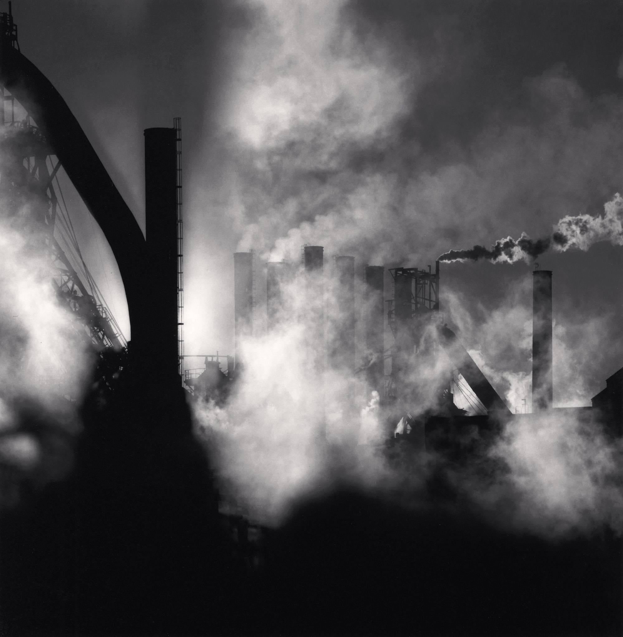 Michael Kenna Black and White Photograph - The Rouge, Study 100, Dearborn, Michigan, USA. 1995