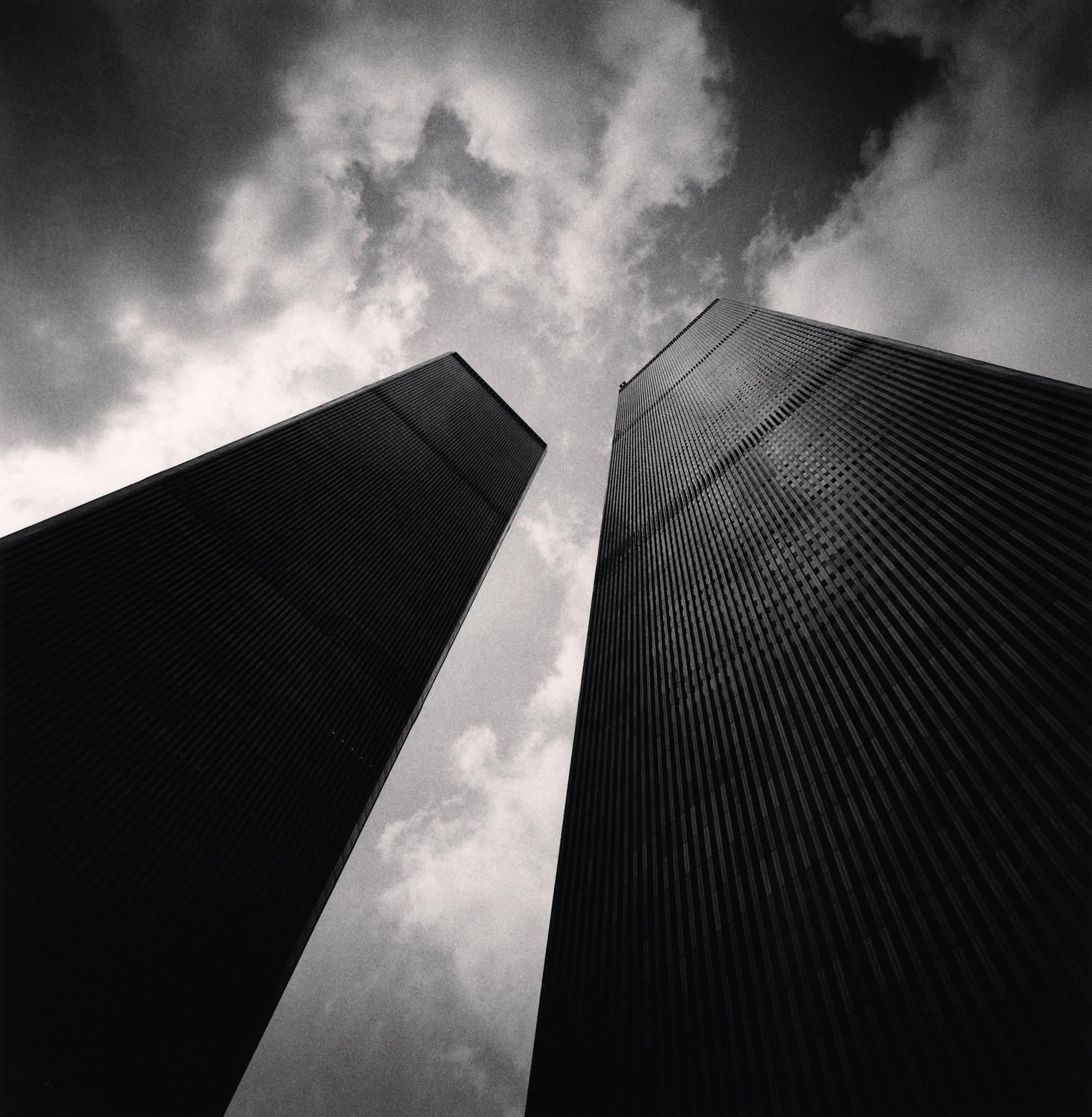 Michael Kenna Black and White Photograph - Twin Towers, Study 2, New York, New York, USA