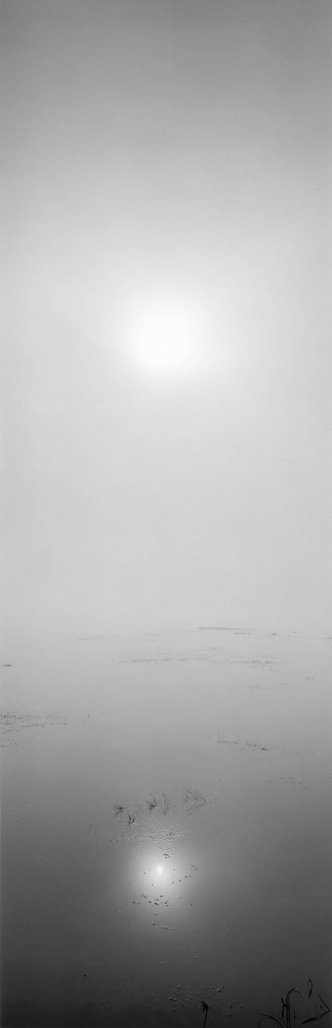 David H. Gibson Black and White Photograph - Sunrise, August 29, 2005, 8:40 AM, Eagle Nest Lake, New Mexico)