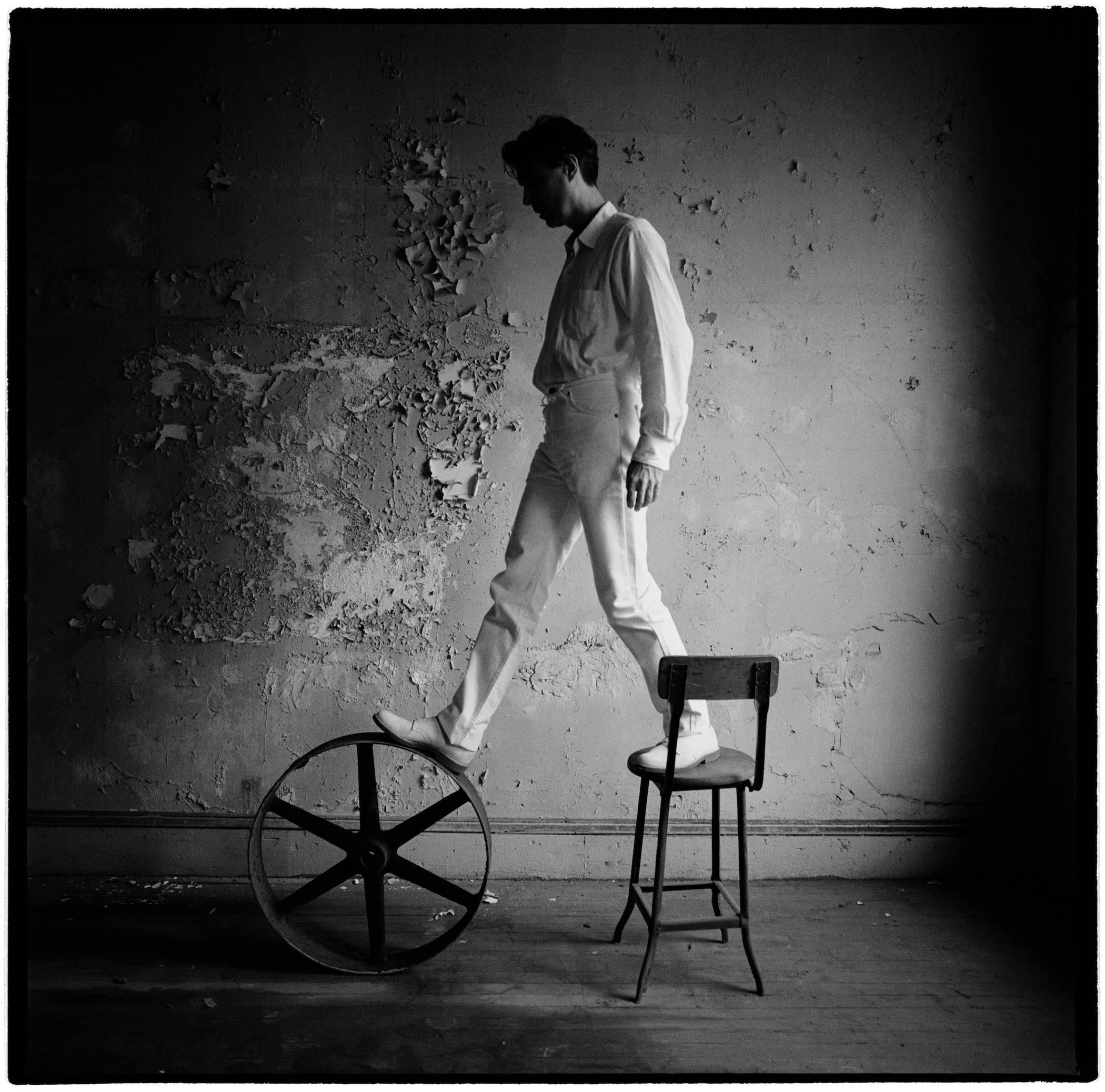 Karen Kuehn Black and White Photograph - David Byrne • 1991 • NYC • Request Music Magazine