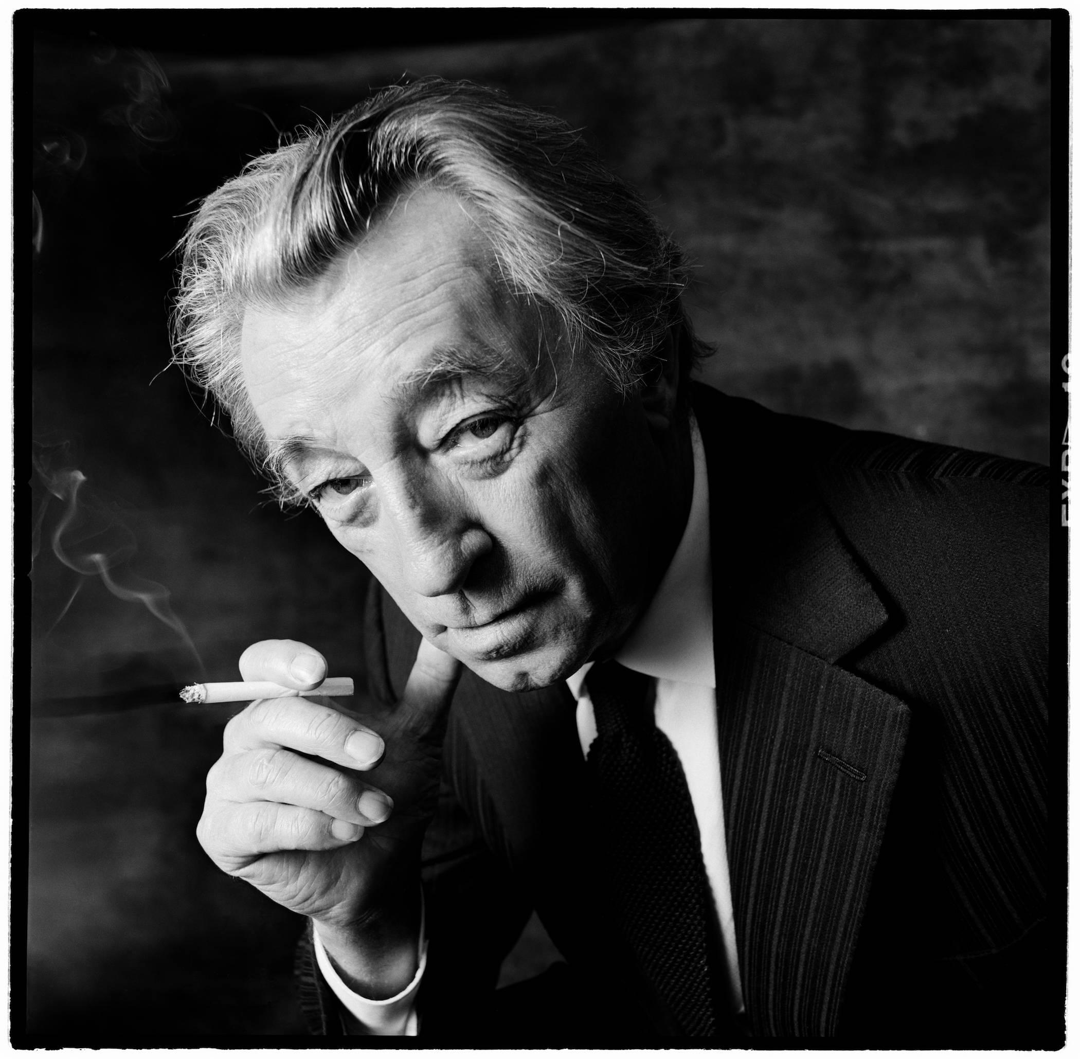 Karen Kuehn Black and White Photograph - Robert Mitchum • 1987 • NYC • Saturday Night Live