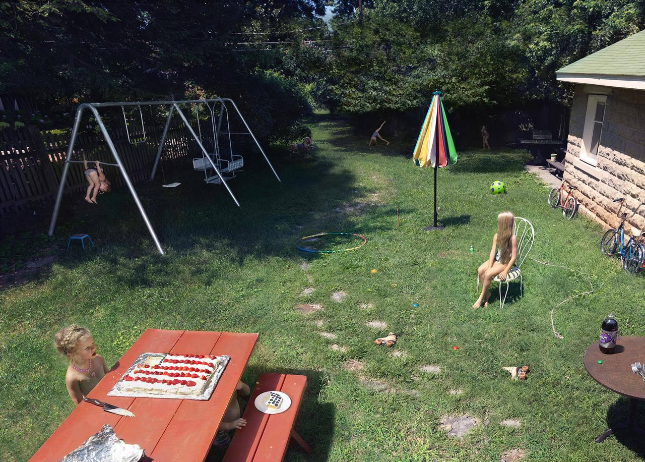 Julie Blackmon Color Photograph - Flag Cake