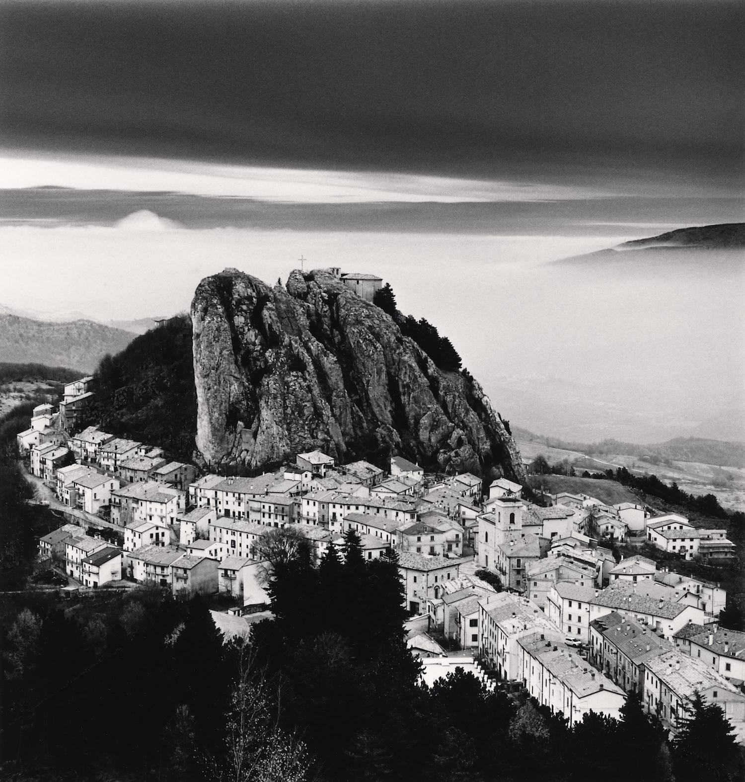 Michael Kenna Black and White Photograph - Approaching Clouds, Pizzoferato, Abruzzo, Italy