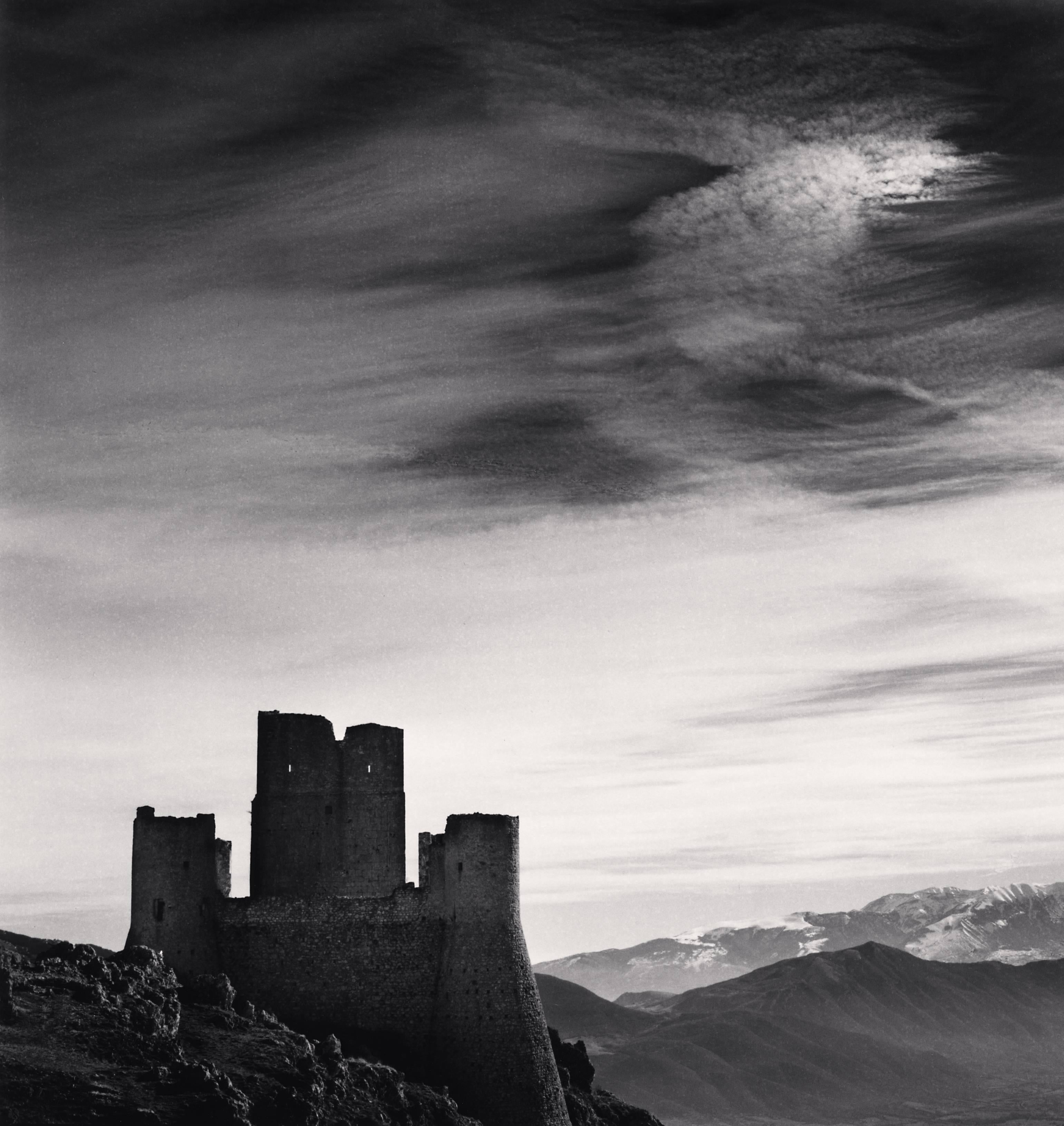 Michael Kenna Black and White Photograph - Castle and Sky, Rocca Calascio, Abruzzo, Italy
