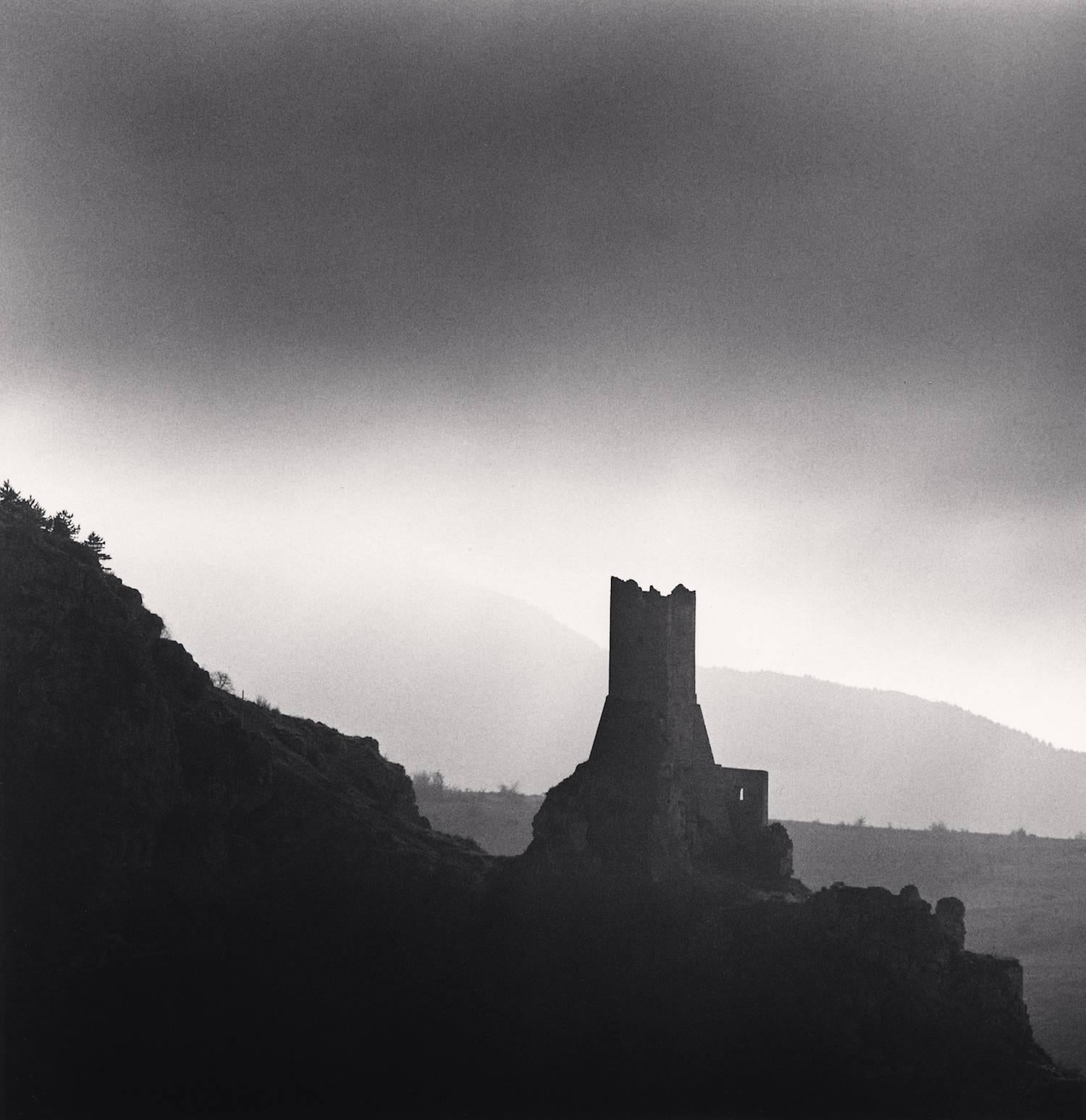 Michael Kenna Black and White Photograph - Castle Donjon, Pescina, Abruzzo, Italy