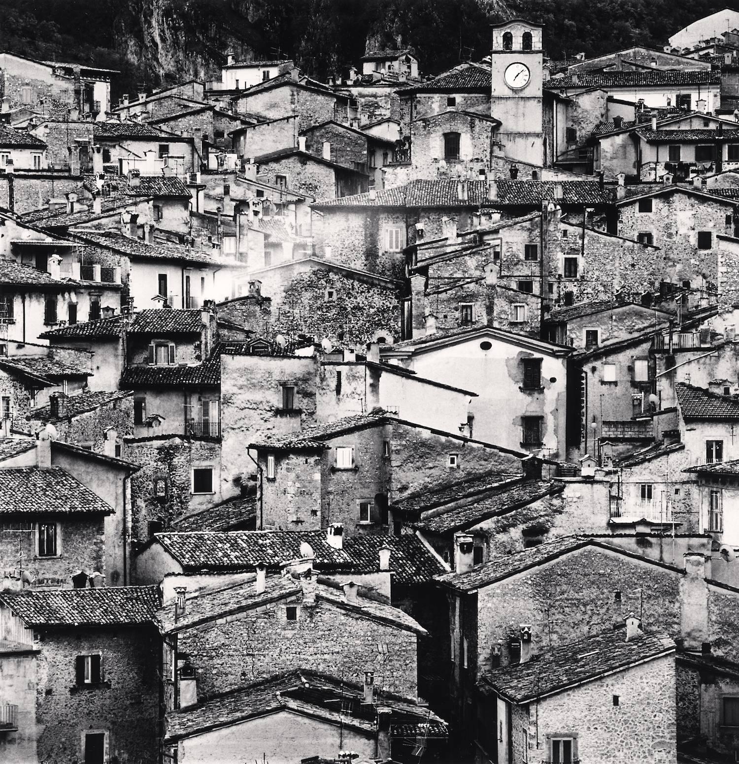 Michael Kenna Black and White Photograph - Homage to Giacomelli, Scanno, Abruzzo, Italy