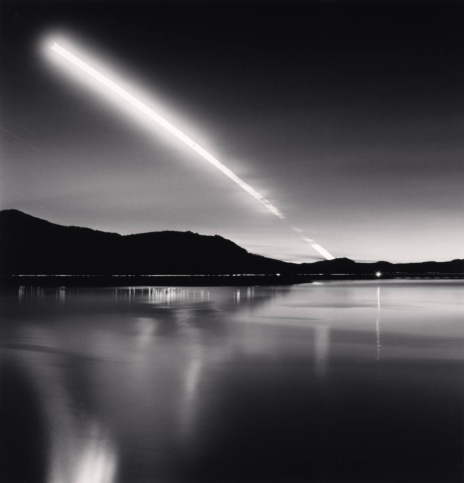 Michael Kenna Landscape Photograph - Moon Set, Lake Campotosto, Abruzzo, Italy